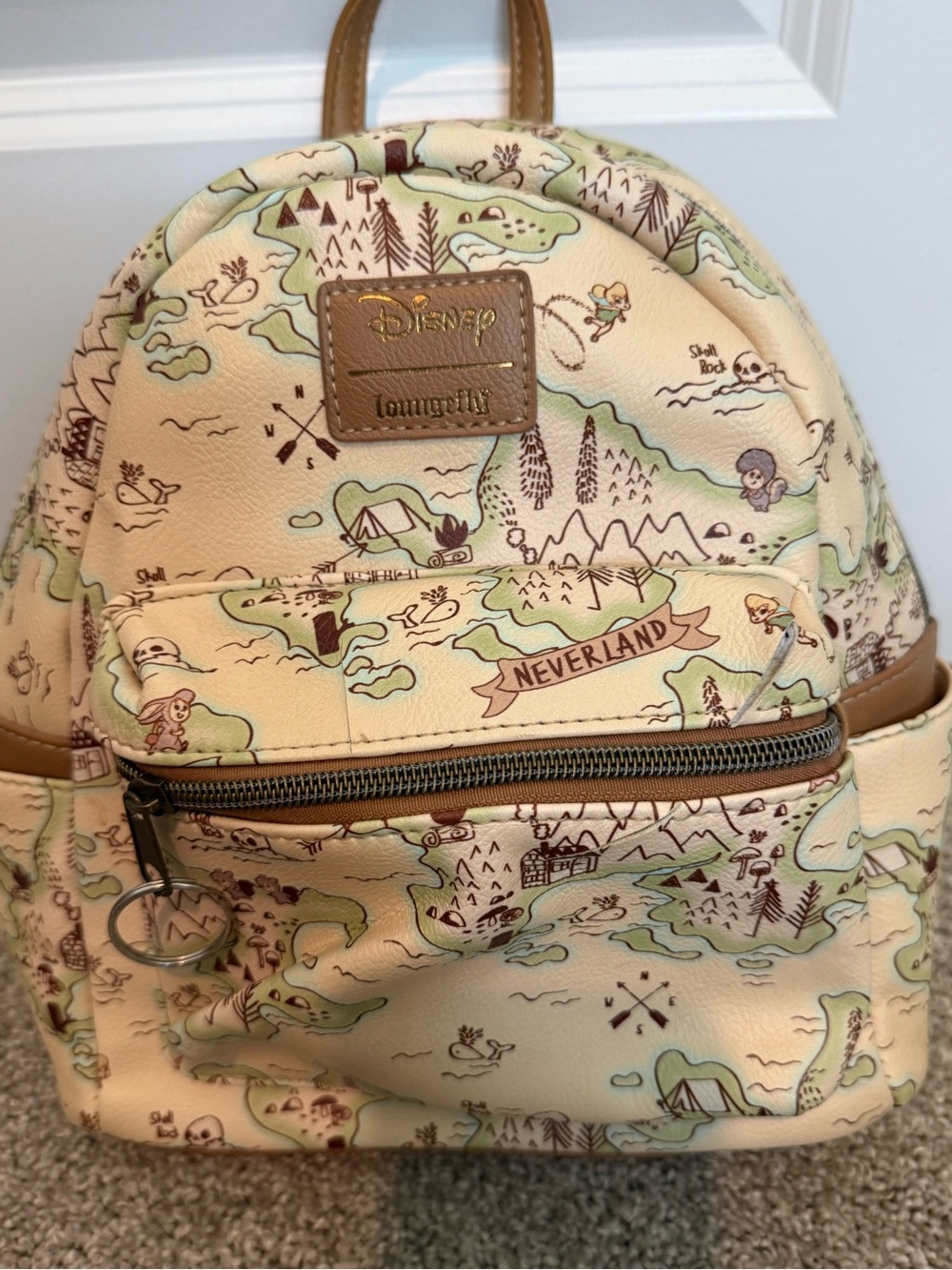 Loungefly Peter Pan Green Adventure Print backpack - Picture 2 of 4